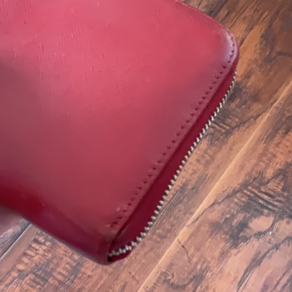Prada SALE $85 RED Leather Zippy Wallet - Picture 9 of 11